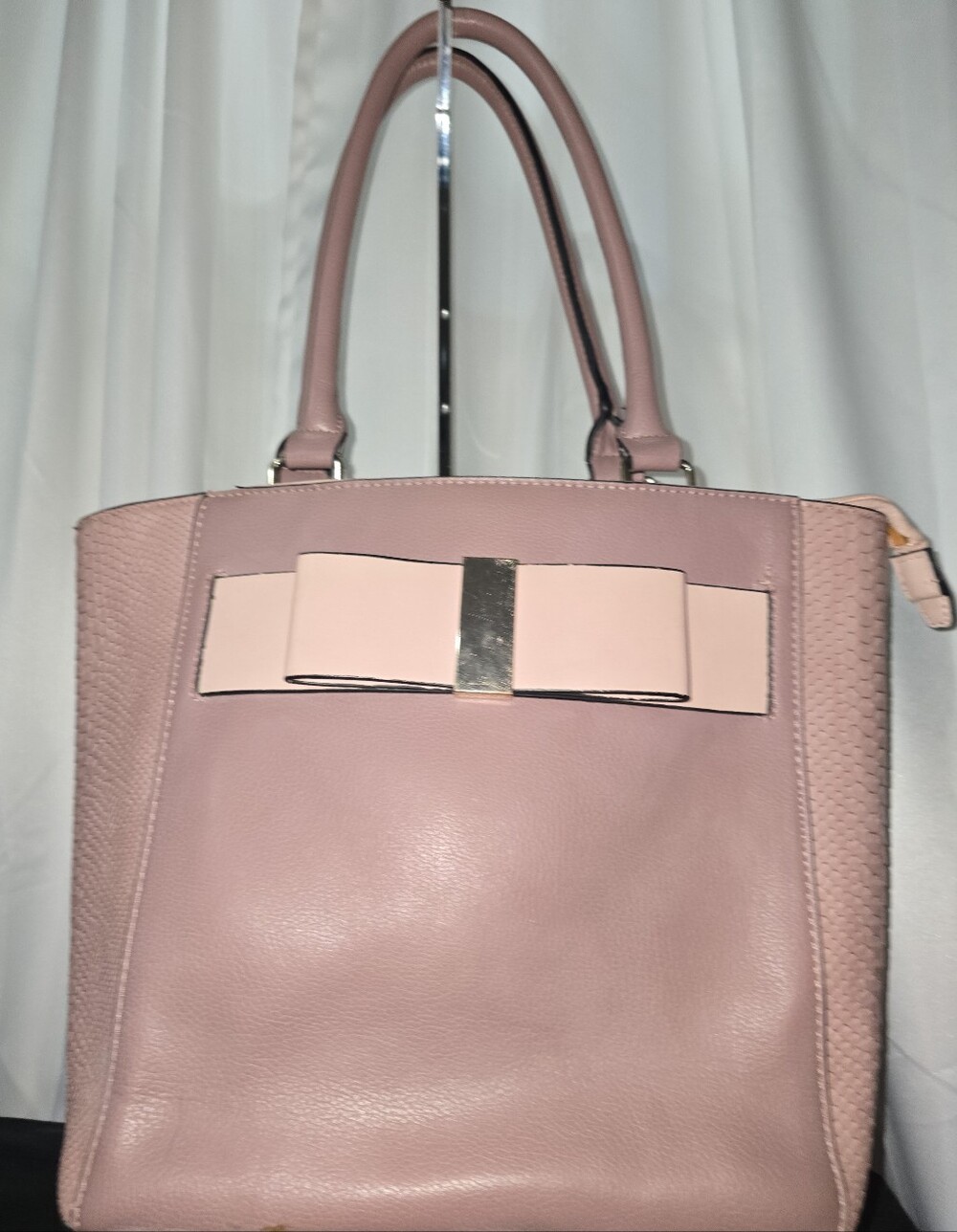 APT. 9 Elegant Pink Bow Tote Bag - Women TOTE SHOULDER BAG